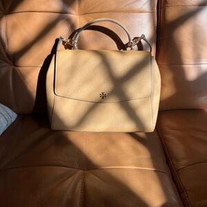 Tan Tory Burch Leather Handbag